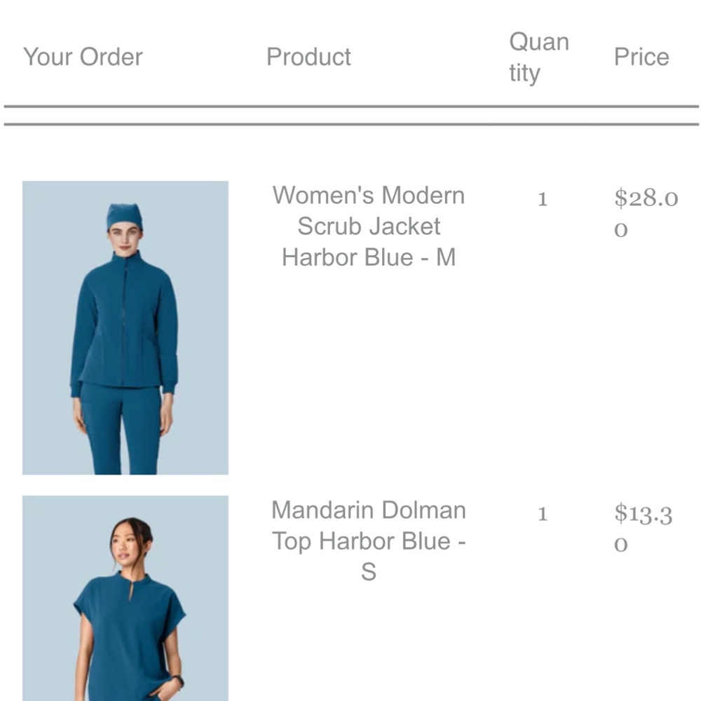 Women's Modern Scrub Jacket - Harbor Blue